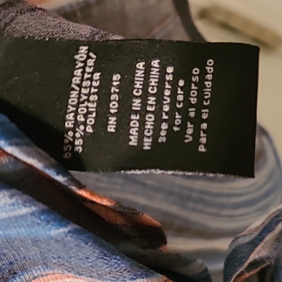 ZAC & RACHEL WOMEN'S LONG SLEEVE BLUE STRIPED FRONT BUTTON SHIRT SIZE MEDIUM - Picture 9 of 16